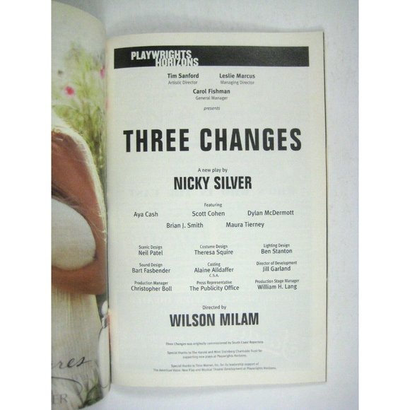 Three Changes Playbill August 2008 Dylan McDermott Nikki Silver Maura Tierney - Picture 3 of 6